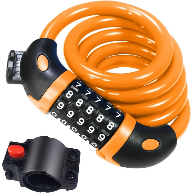 REHKITTZ 5-stelliges Kabel-Zahlenschloss – Gelb